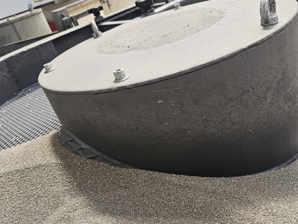 Vibratory finishing machine in our own facility